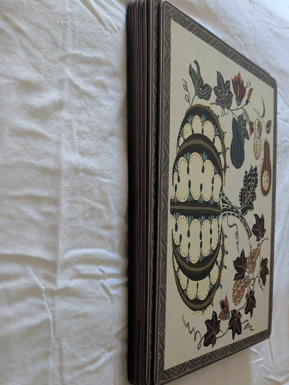 Pottery Barn Cork Board Placemats In Natural Tan Fall Colors. Set Of 88
